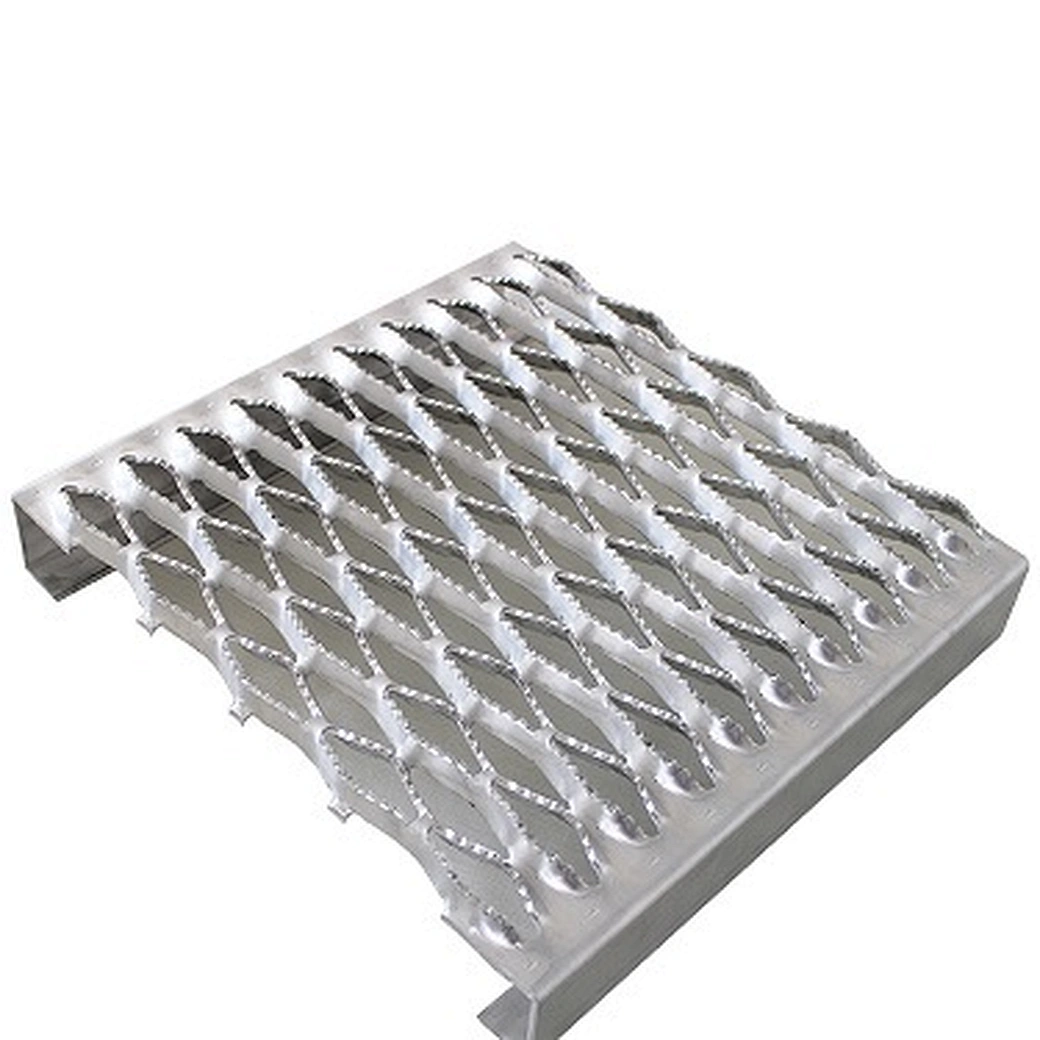Punched Hole aluminum anti skid Serrated walkway Grip Strut perforated plank grating