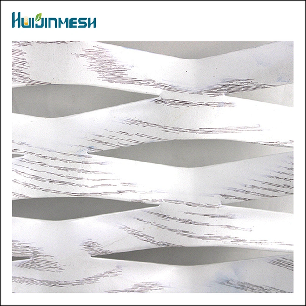 Wooden printed architectural diamond expanded metal screens sheet mesh