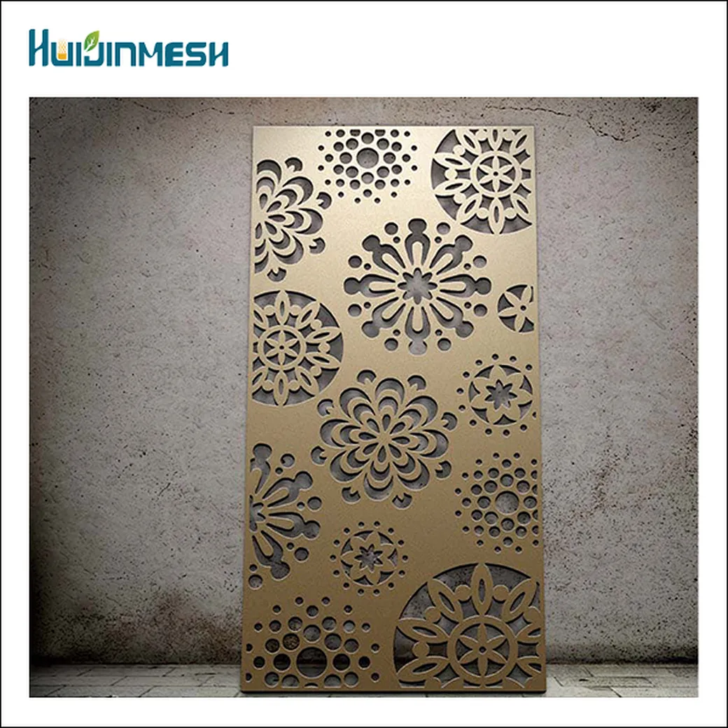 Deocorative laser cut aluminum, steel, stainess steel privacy window screen panels