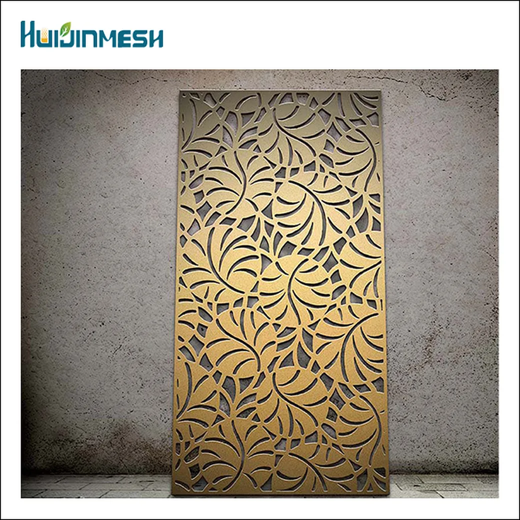 Aluminum decorative laser cut metal aluminum privacy fence panel
