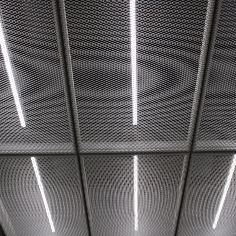 Expanded metal ceiling