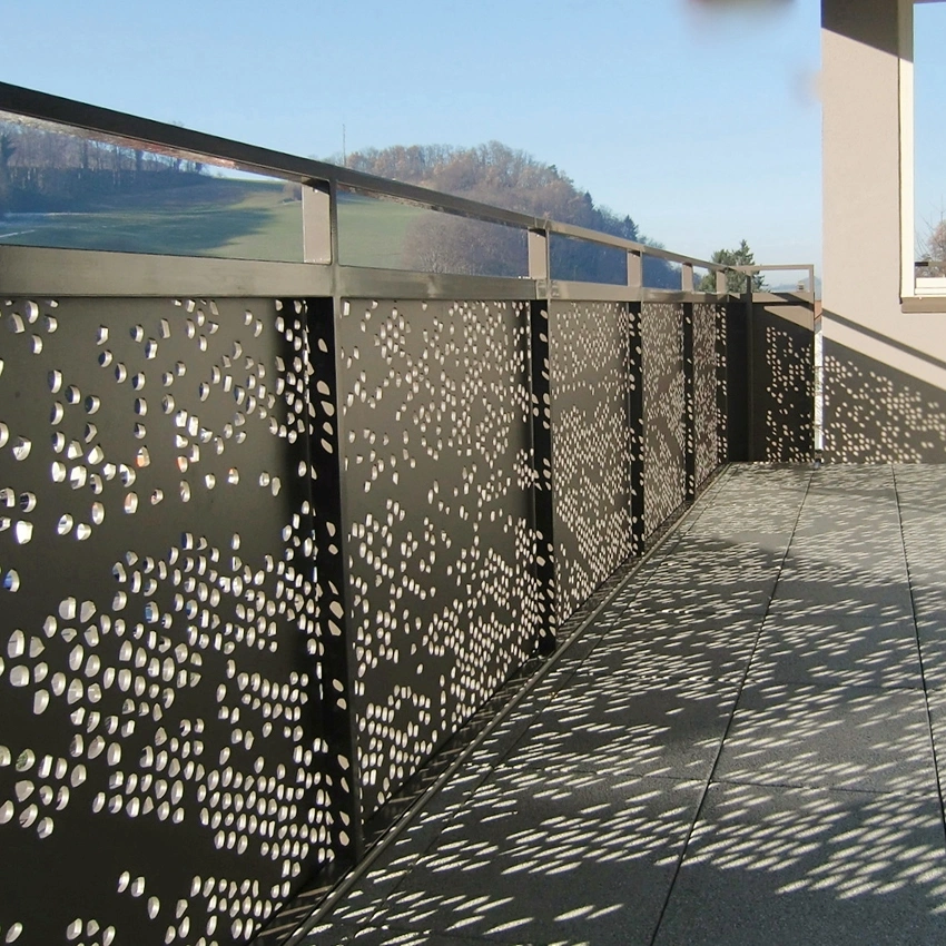 Laser cut metal fence panels