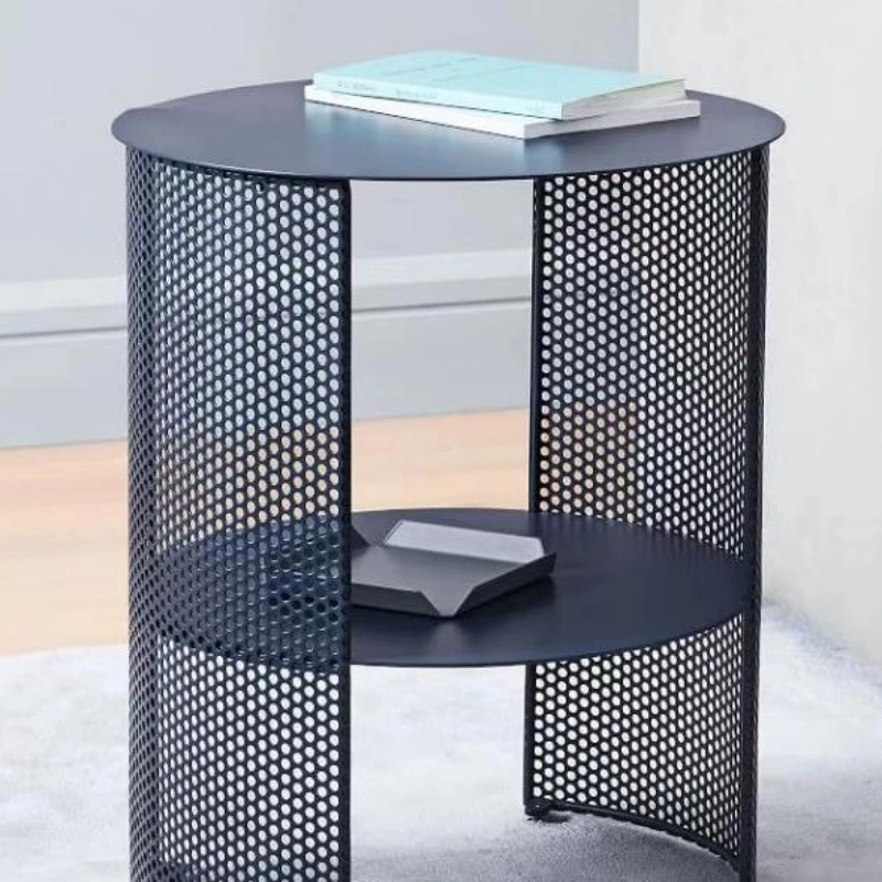 Black metal outdoor coffee table